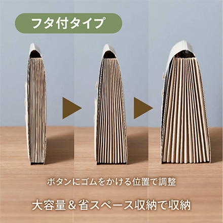 キングジム サクッと整理 ドキュメントファイル フタ付 白 FDC