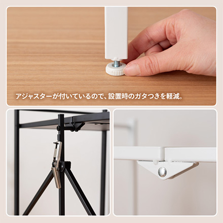 レンジラック レンジ棚 レンジ置き 石目調フォールディング ブラック LFS-53