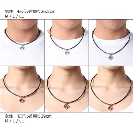 コラントッテ TAO スリム アラン ミニ 磁気 ネックレス シャンパンゴールド×ルビーレッドラメ(RD) ARAN mini ABARO02 L