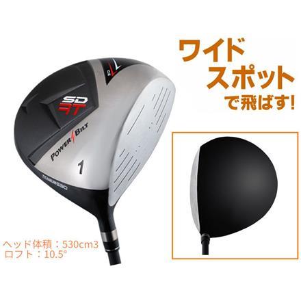 高反発ドライバー パワービルト ゴルフ 短尺 RT 530cc 大型チタンヘッド ドライバー オリジナル カーボンシャフト 41.5インチ 43インチ 非適合 POWERBILT 41.5インチ R