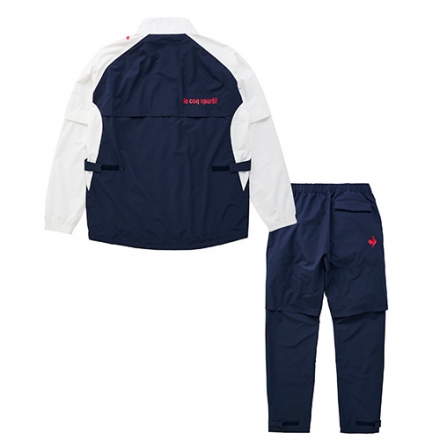 ルコック ゴルフ QGMXJH00W ストレッチフォーサー レインウエア 上下セット カッパ 雨対策 ネイビー(NV00)/M