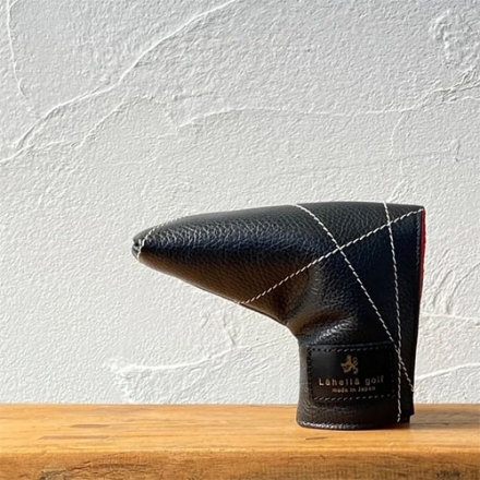 ラヘラ ゴルフ ランダムステッチ L-594 レザー ピン型 パターカバー ホワイト