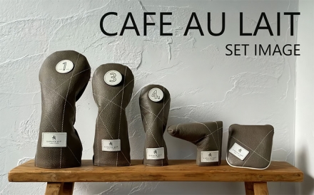 ラヘラ ゴルフ ランダムステッチ L-595 レザー ネオマレット型 パターカバー ホワイト