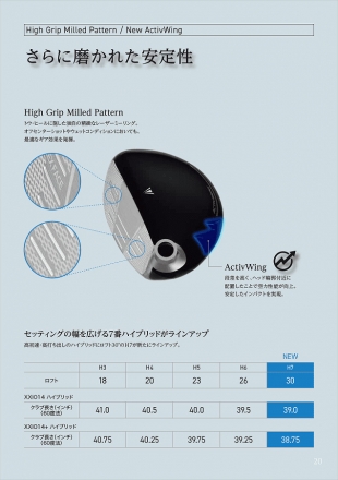 ダンロップ ゼクシオ14 ハイブリッド ユーティリティー ゼクシオ MP1400 カーボンシャフト H3/18度/S