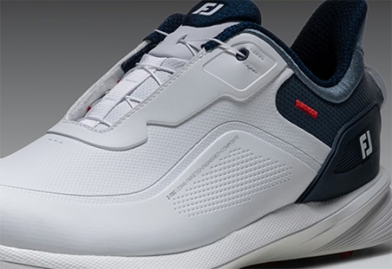 フットジョイ プロ エスエル ボア 56955 スパイクレス ゴルフシューズ ホワイト×ブルー 25.5cm