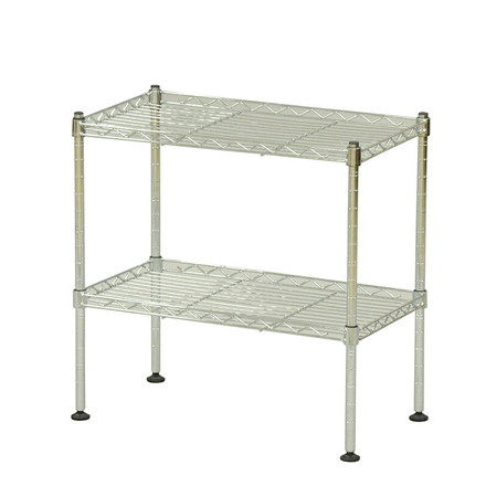 スチールラック ミニラック 二段 幅45 奥行き25 高さ45 シェルフ ワイヤー オープンラック コンパクト