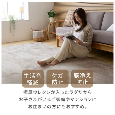 極厚高反発ラグ 選べる4サイズ 極厚25mm 正方形 長方形 フランネル 撥水 防音 滑り止め付 クッション性 マイクロファイバー オールシーズン ラグ ラグマット マット カーペット ラグカーペット ウレタン 200×250cm セージグリーン