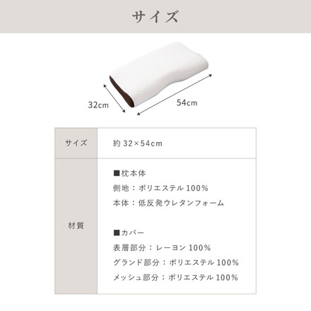 整体師が勧める頸椎安定枕 約32×54cm Neck Therapy 低反発ウレタンフォーム いびき対策 体圧分散