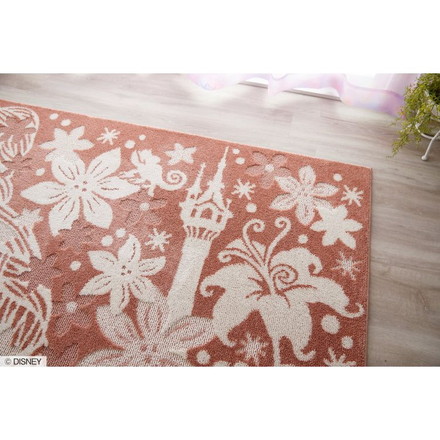 ディズニー ラグ 130×185cm DISNEY PRINCESS タングルド 防ダニ 床暖房 ホットカーペット対応