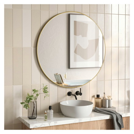 アンブラ 鏡 ベッドルーム フーバ ミラー 86×86cm ブラス ミラー インテリア 雑貨 玄関 寝室 デザイン