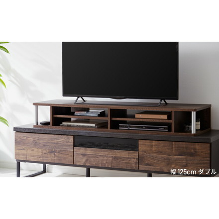 より重厚になった 完成品 テレビ台 ちょい足しラック 幅1250 TV台 テレビボード ローボード ブラック