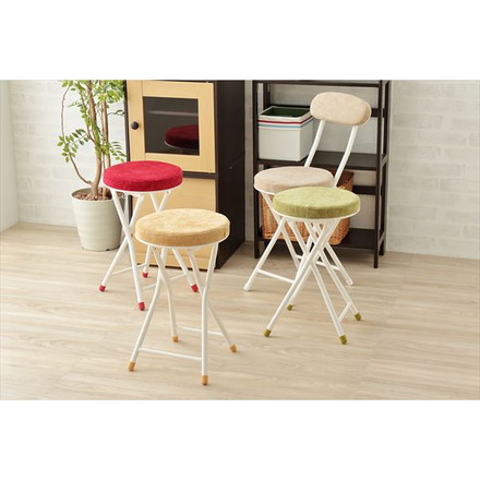 イス 折りたたみ コンパクト クッション ストッパー 軽量 折り畳み 北欧 ナチュラル シンプル チェア ベージュ