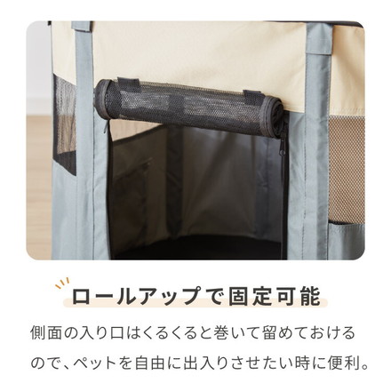 ペットサークル 折りたたみ S M L XL 小型犬 中型犬 猫 収納 飛び出し防止屋根付き 室内 屋外 持ち運び コンパクト グレー S