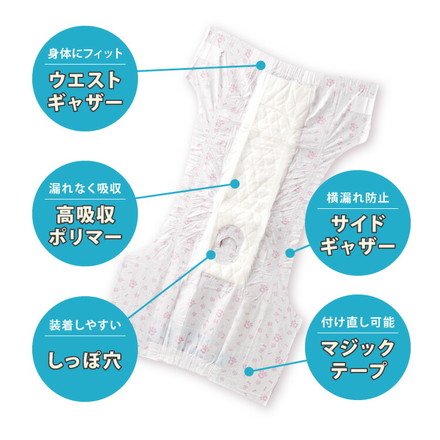 犬 おむつ ペット 女の子 抗菌 消臭 6サイズ 7層構造 超吸収 防臭 XSサイズ