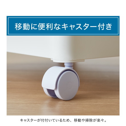 キッチンワゴン キャスター付き 3段 スマート ワゴン Fit W2502色 組立式 隙間収納 日本製 すき間 ホワイト