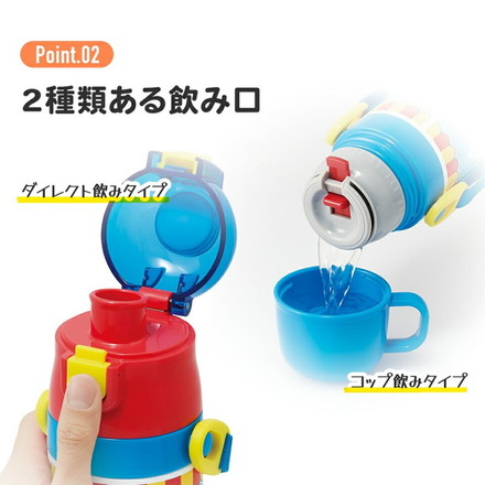 スケーター 水筒 キッズ 直飲み ワンタッチ ステンレス 保冷 キャラクター 2WAY リカちゃん23 SKDC4 キャラクター かわいい 可愛い Skater
