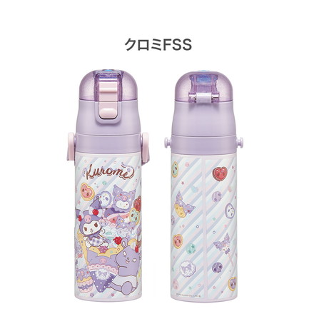 サンリオ 新柄 水筒 キッズ 直飲み 470ml 保冷 ステンレスボトル ワンタッチ クロミ シナモロール マイメロディ キティ SDC4 スケーター Skater Sanrio ビックリボン シナモロールFSS