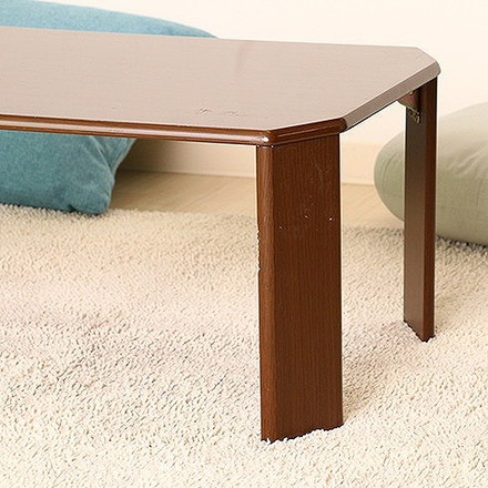 ローテーブル ウッディ W750×D500×H320mm 繊維板 ミディアムブラウン