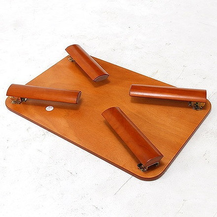 折脚ローテーブル W750×D500×H320mm MDF(突板ラバーウッド) ブラウン