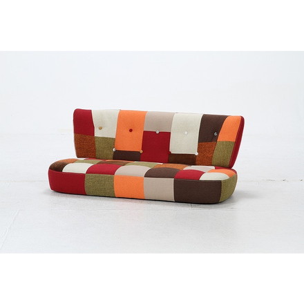 ソファ2p パッチワーク W1230×D670×H680mm 360mm ポリエステル おしゃれ