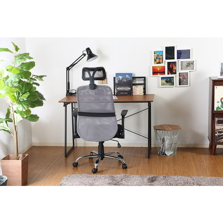 オフィスチェア パーソナルチェア グレー 幅66×奥行64×高さ111.5~127.5cm