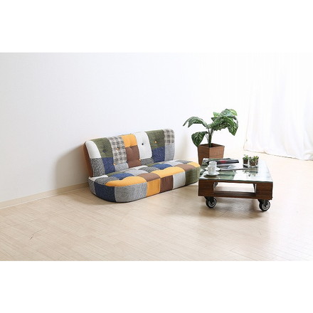 ソファ2p パッチワーク W1230×D670×H680mm 360mm ポリエステル100% おしゃれ