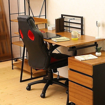 レーシングチェアー W630×D710×H1060~1160mm 430~530mm 合成皮革