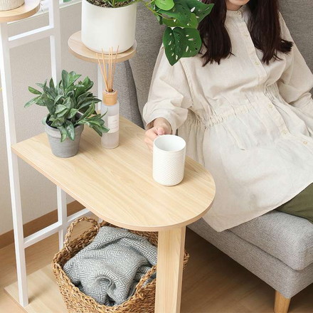 ディスプレイサイドテーブル W64 WH