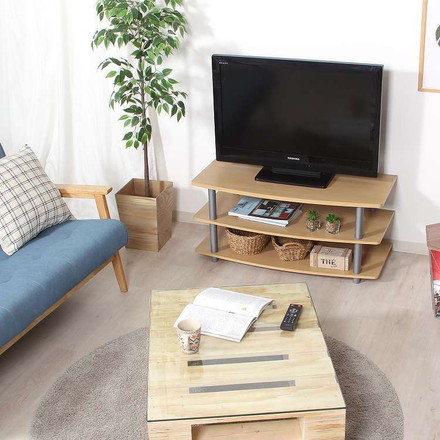 TVラック 幅90cm テレビ台 木目調 32型テレビ対応 ロータイプ AV機器 デッキ収納 TV台