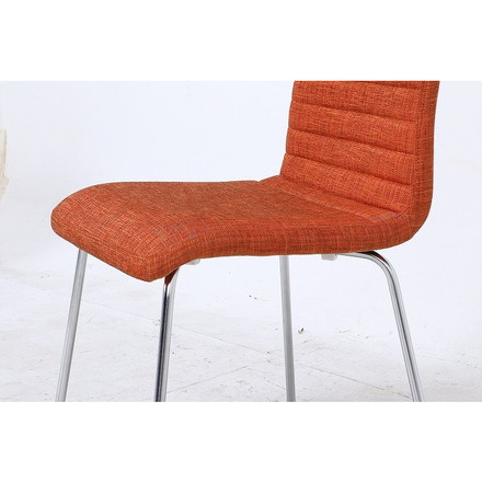 チェアー ファ W490×D560×H870mm 480mm ウレタンフォーム スチール オレンジ