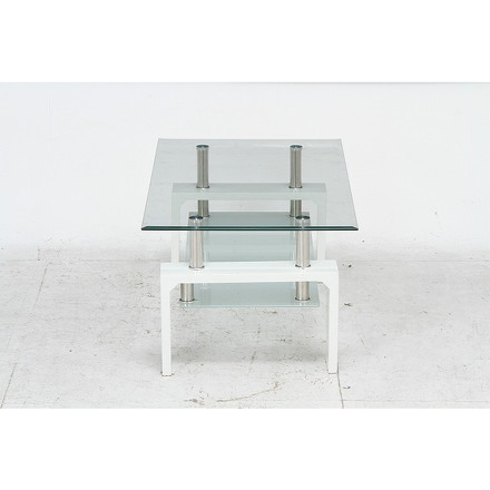 センターテーブル フォーカス W1000×D600×H450mm 強化ガラス スチール