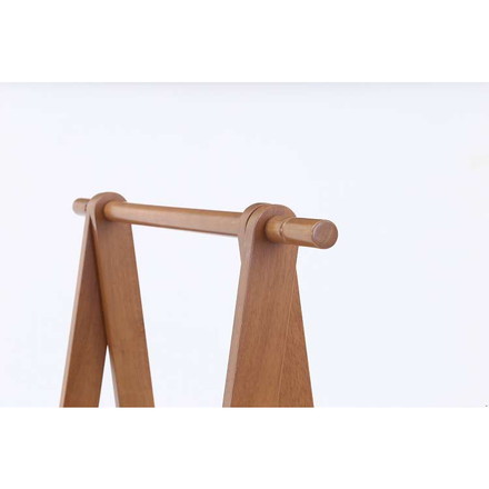 木製ハンガー 6110-6-80(KI)BR ハンガーラック キャスター付き サイドフック 折りたたみ コンパクト