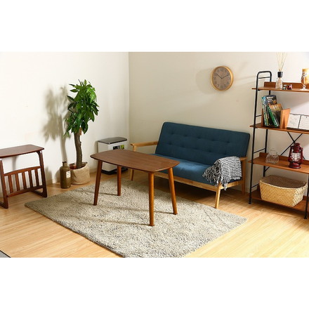 リビングテーブル W900×D500×H550mm 天然木化粧繊維板