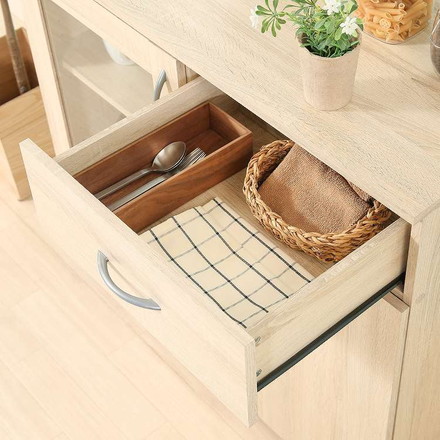 キッチン収納キャビネット 90×40 キッチンボード キャスター付き キッチンカウンター キャビネット