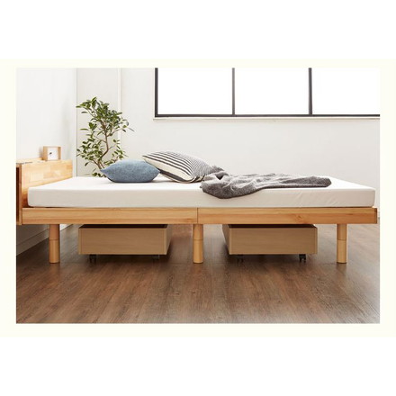 ベッド下収納ボックス 単品 幅70 奥行50 キャスター付き 収納ケース 収納ラック 引き出し収納 ソファー下収納 木製 ブラウン