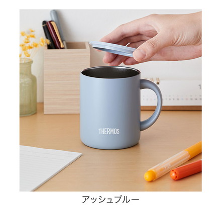 THERMOS サーモス 真空断熱マグカップ 280ml フタ付き 保温マグカップ スモークブラック