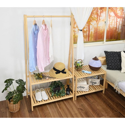 ウッドラック2段 オープンラック 収納 リビング収納 リビングシェルフ 収納ラック 2段 シェルフ ラック