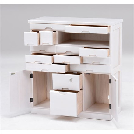 FAX台 ファックス台 収納 サイドチェスト リビングチェスト リビング収納 FAX台 鍵付き ナチュラル