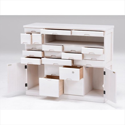 FAX台 ファックス台 収納 サイドチェスト リビングチェスト リビング収納 FAX台 鍵付き MFX-6232 ナチュラル