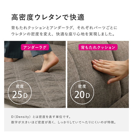 ピターら ラグソファ用 背もたれ3点セット 背もたれのみ 追加用 ピターら PITARA ブラウン