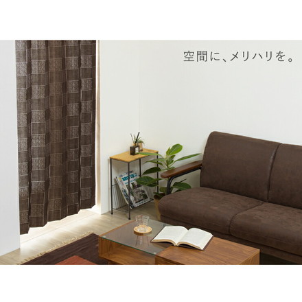 間仕切りカーテン フリーカット 2枚入り 幅100cm ベージュ