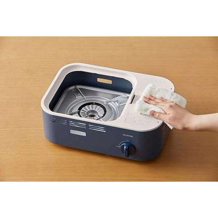 減煙焼肉マルチカセットコンロ IGC-GYNT1-A アッシュネイビーアイリスオーヤマ