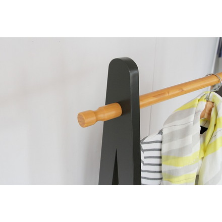 天然木 キャスター付き A型ハンガーラック ツートンハンガー パイン材 コートハンガー 収納 木製 棚付き