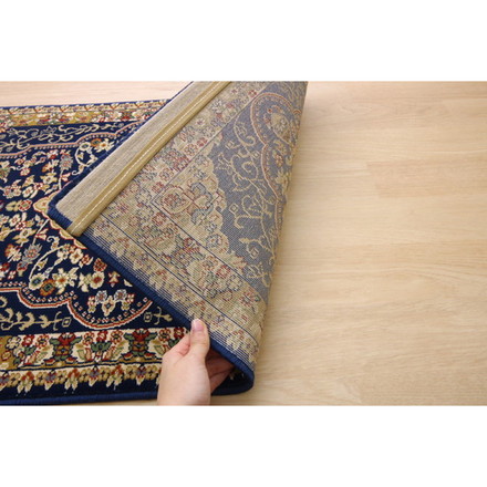 トルコ製 ウィルトン織り 玄関マット ベルミラ ワイン 約70×120cm