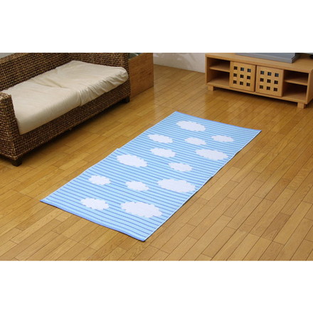 洗える PPカーペット 『くも』 約87×174cm