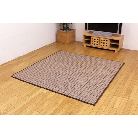 カラー糸使用 ふっくら竹カーペット 『DDXダッヂ』 180×180cm（中材:ウレタン13mm）