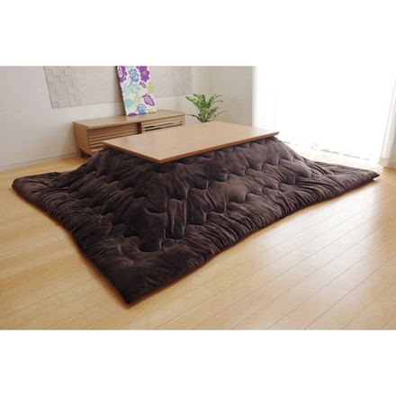 フランネル 無地 こたつ厚掛け布団単品 『フランIT』 ブラウン 205×205cm