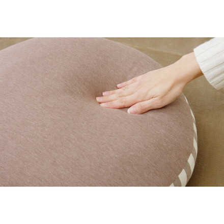 クッション 低反発 無地 円形 セアテ エルマー ピンク 約40cm丸