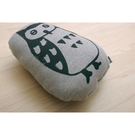 車用クッション カークッション クッション 枕 まくら マクラ フクロウ ルース シートベルト枕 ネイビー