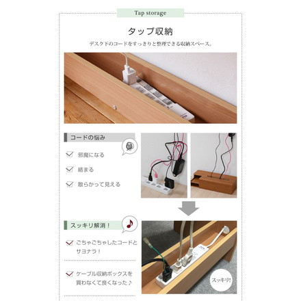 デスク シンプルデスク 2点セット すっきり 配線 収納 ワゴン ハイタイプ 幅100 シンプル SOHO